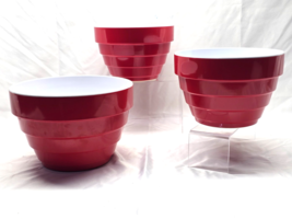 Unmarked Red Melamine Mixing Bowls Set of 3 – Likely Zak! Designs, Retro... - $652.36 MXN