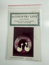 A Country Line Welcome Goose Wreath Decorative Painting Pattern Vintage ... - $5.93