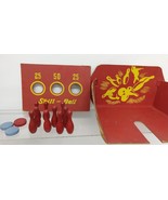Bowling and skill game with board and wooden skittles. - £28.11 GBP