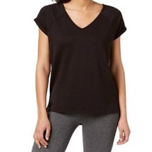 allbrand365 designer Womens Activewear V Back T-Shirt Color Black Color XS - £19.75 GBP