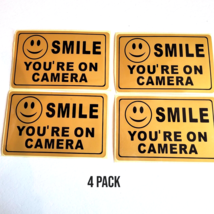 4 pack - Smile You&#39;re On Camera - Stickers Security Warning Alarm Window... - £7.66 GBP