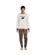 Dearfoams Men&#39;s Plaid Bear Matching Family Pajamas Set, 2-Piece, Size M ... - $23.74