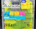 Imation Neon Diskettes IBM Formatted 2HD 1.44 MB 10 Pack Floppy Discs SE... - $17.81