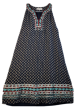 Anthropologie THML Fit &amp; Flare Tank Dress Women Small Multi Geo Print Embroidery - £15.13 GBP