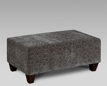 Roundhill Furniture Camero Fabric Cocktail Ottoman, Ebony - $456.99