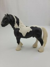 SCHLEICH 2007 Tinker Stallion Draft Horse Clydesdale 13971 Black &amp; White D-73527 - £26.21 GBP