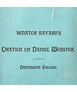 1882 Senator Bayard Dartmouth College Daniel Webster Oration Victorian P... - €60,22 EUR