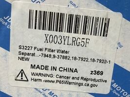 New S3227 Fuel Filter/Water Separator Complete Durable 320R-RAC-01 - $423.81 MXN