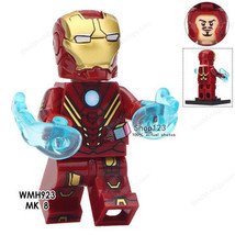 Tony Stark With Iron Man Armor Mark Viii Marvel Minifigures Block New USA SELLER - £7.69 GBP