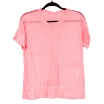 Reebok Womens Shirt XS Neon Bright Pink Short Sleeve Burn Thin Stitching - £9.22 GBP