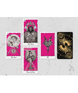 Mystical Universe Tarot Deck with Digital Guidebook and Tarot bag, Pink Grey Tar - $25.00