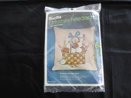 NOS Bucilla ALL YOUR EGGS Crewel Embroidery  16&quot; DECARATOR PILLOW KIT #2031 - £15.99 GBP
