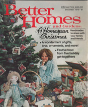 Better Homes and Garden December 1978 A Homespun Christmas - £1.79 GBP