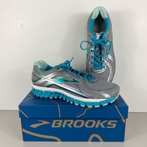 Brooks Adrenaline GTS 16 Womens Running Shoes 12 EE Extra Wide Silver Blue Tint - $54.44