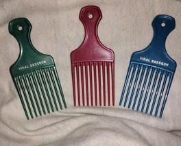 Vidal Sassoon Hair Picks 2006 Lot of 3 Almost Vintage Wine Blue Green Pu... - $200.50 MXN