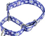 New Native Pup Martingale Daisy, Blue/White Dog Collar M 13&quot; - 20&quot; (A2) - $11.49