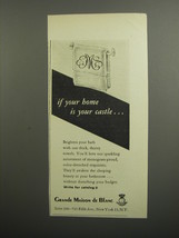 1952 Grande Maison de Blanc Towels Ad - If your home is your castle - £14.73 GBP