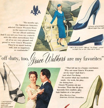 1955 American Airlines Grace Walker Shoes Advertisement Heels Footwear D... - $29.99