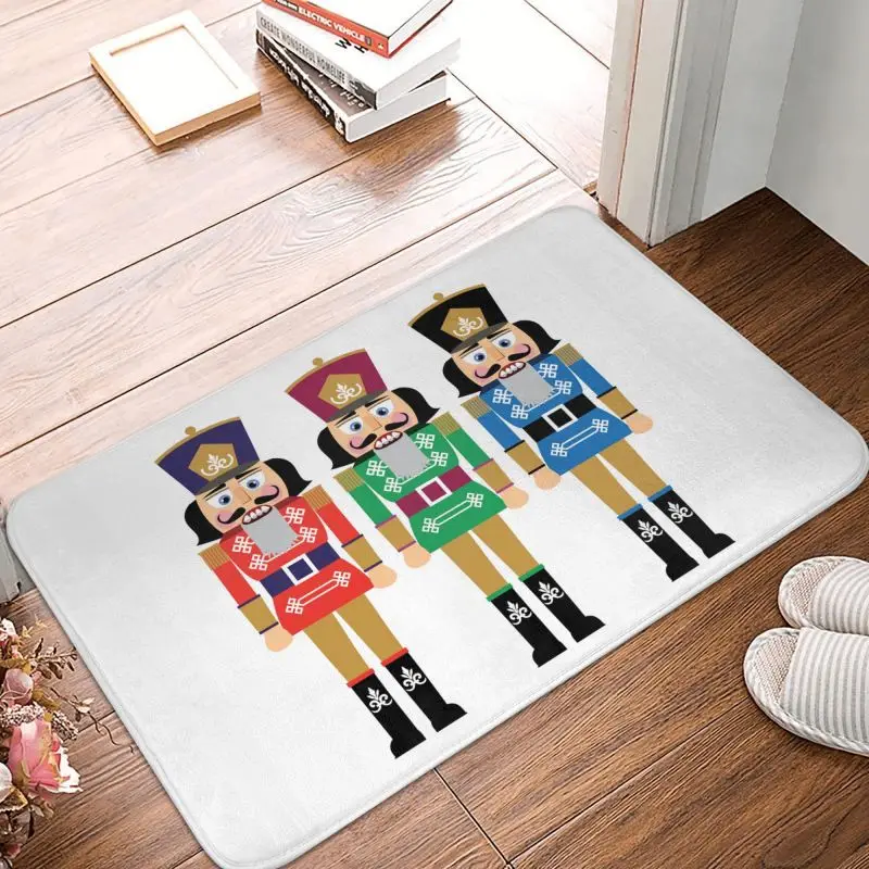 Cartoon Toy Soldier Christmas Nutcracker Doormat Anti-Slip Floor Door Mat Rug Ca - $15.99