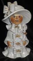 DELFINO Studio Pottery 1970s STONEWARE WOMAN w/UMBRELLA Figurine  - £63.15 GBP