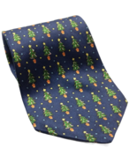 Old Navy Christmas Tree Blue Holiday Print Novelty Silk Necktie - $14.55