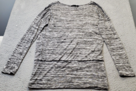 White House Black Market Activewear Top Womens XL Gray Space Dye Cut Out... - £19.28 GBP