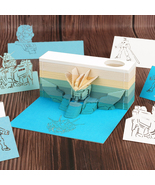 Gundam Omoshiroi Block 3D Memo Pads  sticky Note Paper Castle with Light... - £47.13 GBP