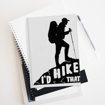Blank Journal with I&#39;d Hike That Print - 5x7 Inch Notebook for Writing, Sketchin - £21.40 GBP