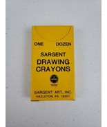 Vintage NOS SARGENT ART Drawing Crayons Black 1 One Dozen Non Toxic - £7.86 GBP