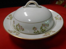 Magnificent Vintage Noritake Nippon &quot;M&quot; Handpainted BUTTER-CHEESE Dish With Dome - £13.62 GBP
