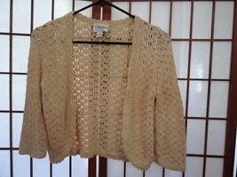  NWOT Women&#39;s Hand Crocheted Shrug by Christopher &amp; Banks Size Small  - $19.95