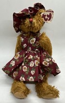 Vintage 1993 TY &quot;EMILY&quot; Collectible Plush Beanie Bear in Floral Dress #6... - $14.84