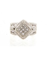 Diamond Women&#39;s Cluster ring 14kt White Gold 394240 - £638.68 GBP
