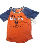 MLB New York Mets Burnout Alt Short Sleeve T-Shirt Girls Size S 6/6X - £6.80 GBP