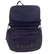 Vtg Tokyo Disneyland Disney Black Leather 1996 Toontown Project Team Laptop Bag image 3