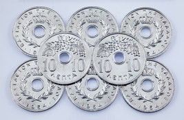 1954 Grèce 10 Lepta Pièce de Monnaie Lot (8 Pièces) Tout En Bu État! Km #78 - $60.60