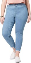 HUE Womens Plus Size Step Hem Original Denim Skimmer Leggings,Light Wash,Small - £28.00 GBP