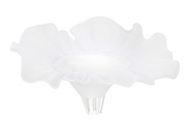 Bouquet Holder White Tulle 6 Inches With A 7 Inch Diameter - $14.56