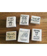 Stampin Up Home Party Business Rubber Stamps Lot of 6 Wood Mounted - £7.03 GBP