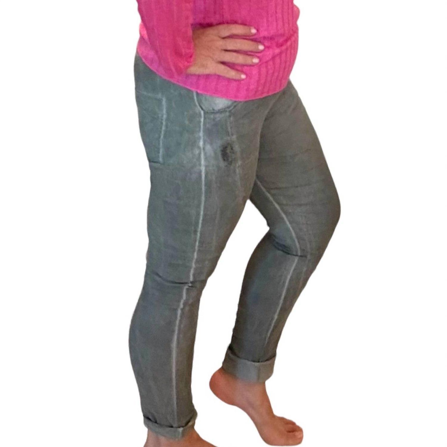 Made In Italy Mineral Washed Italian Magic Pants Size One Size - $60.39