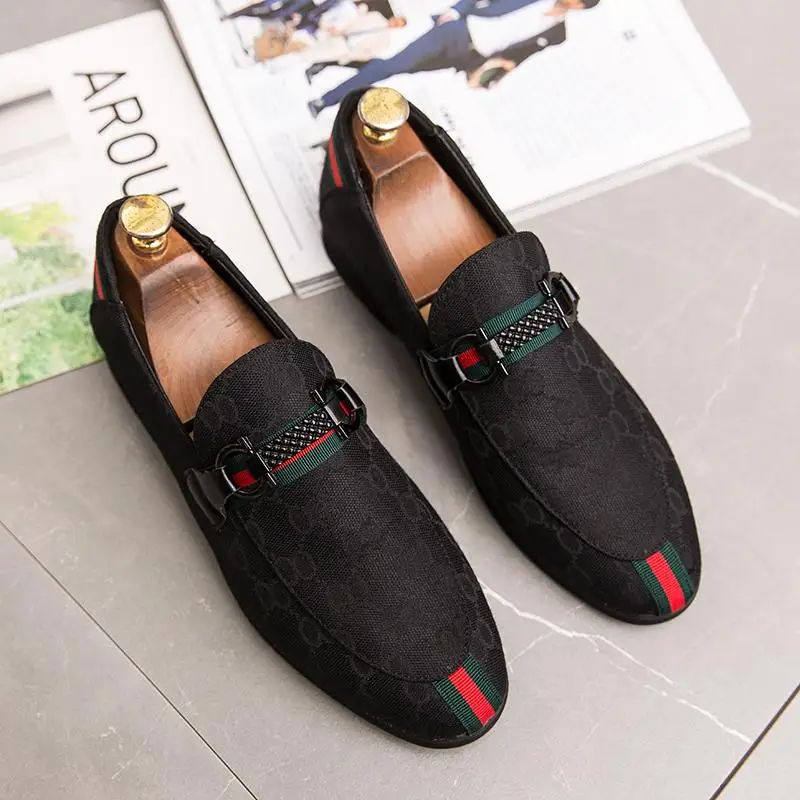 Black Shoes For Men Men&#39;s Moccasins Fashion Shoes Men Leather Trend Brow... - $72.29