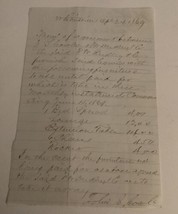 1869 Handwritten Letter Signed John S Cowles Whittinsville Massachusetts Anchor - £45.43 GBP