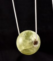 rare  vintage Hand crafted  glass lamp work  bead with chain #6340 - £13.18 GBP