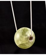 rare  vintage Hand crafted  glass lamp work  bead with chain #6340 - £13.23 GBP
