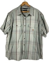 Carhartt Shirt Size 2XL Loose Fit Mens Button Down Short Sleeve Plaid Wo... - $46.50