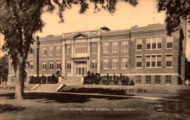 Vintage Rppc Photolux Postcard High School North Attleboro Ma Mass.-BK34 - £3.50 GBP