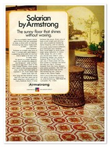 Armstrong Solarian Vinyl Flooring Shines Vintage 1972 Full-Page Magazine Ad - £7.61 GBP