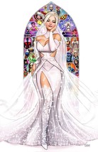 #31/100 Nathan Szerdy SIGNED Emma Frost X-Men Wedding Art Print Inv Iron... - $128.69
