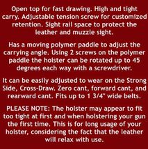 Fits EAA Windicator 38 Special 357 Magnum 6-Shot 4”BBL Paddle Holster #1521# RH image 11