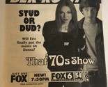 That 70s Show Vintage Tv Guide Print Ad Topher Grace Laura Prepon TPA24 - £4.66 GBP